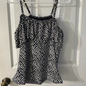 Black & White Swimsuit Top - Ladies Size 14